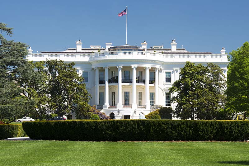 Washington White House on sunny day